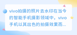 vivo拍摄的照片去水印