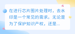 芯片图片如何去水印处理