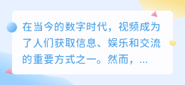 播放的视频去水印