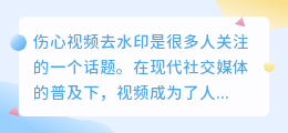 伤心视频去水印