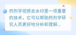 药剂学视频去水印