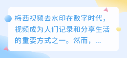 梅西视频去水印