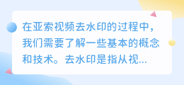 亚索视频去水印
