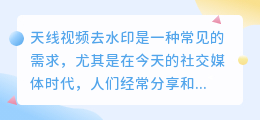天线视频去水印
