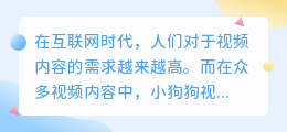 小狗狗视频去水印