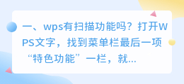 wps有扫描功能吗?