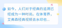 艾弗森经典视频去水印