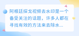 阿根廷探戈视频去水印
