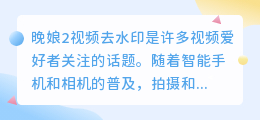 晚娘2视频去水印