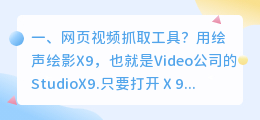 网页视频抓取工具?
