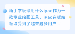 新手学板绘用什么ipad