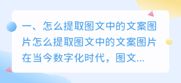怎么提取图文中的文案图片