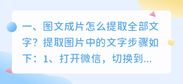图文成片怎么提取全部文字?