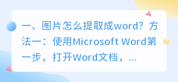 图片怎么提取成word?