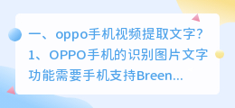 oppo手机视频提取文字?