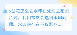 5兰花怎么去水印