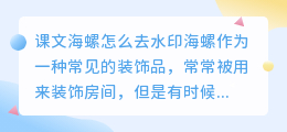 课文海螺怎么去水印