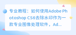 怎么去水印cs6
