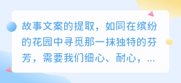 揭秘!故事文案提取的四大法宝,让你轻松掌握文案精髓!