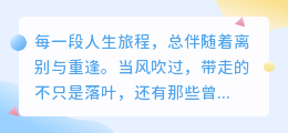 生命中的告别:成长的契机,未来的起点