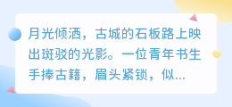 青年书生云逸改写故事,赋予新生命,文学之路照亮人心