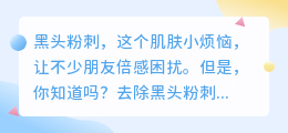 黑头粉刺，水印难消？揭秘专业护肤秘籍，轻松告别肌肤烦恼！