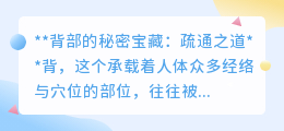 背部秘密揭秘:你知道如何解锁背部的健康宝藏吗?